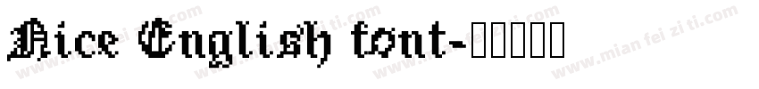 Nice English font字体转换